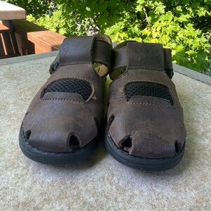 Aster Brown Leather Sandals Velcro Close Euro Size 30 US Conversion Size…